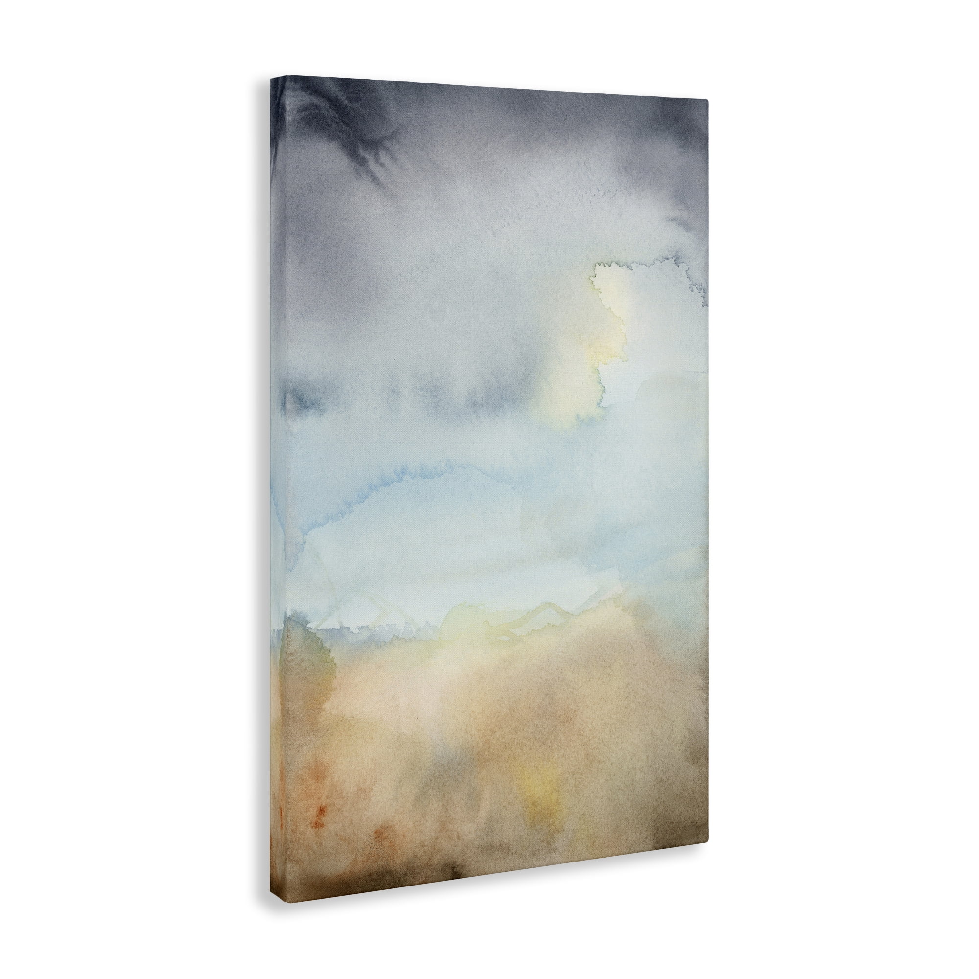 Stupell Industries Soft Fluid Landscape Abstract Painting Gallery Wrapped Canvas Art Print Wall Art, 24 x 36