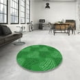 thumbnail image 4 of Ahgly Company Machine Washable Indoor Rectangle Transitional Green Area Rugs, 4' x 6', 4 of 7