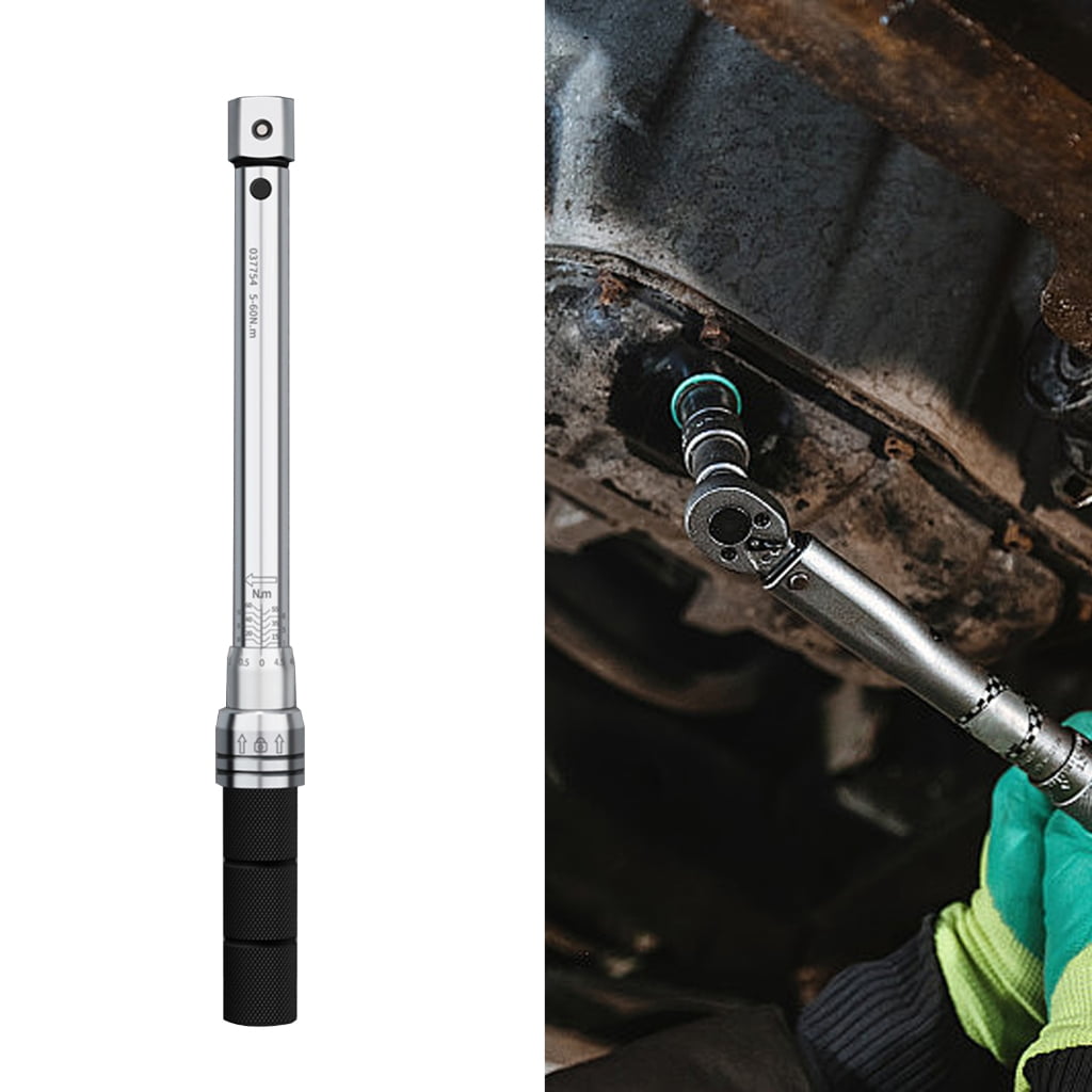 MOMOJIA Interchangeable Head Type Adjustment Torque Wrench with Metal Handle Torque Wrench Spanners for Mechanical Repair