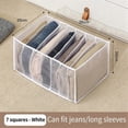 thumbnail image 3 of 1 caja organizadora de ropa para pantalones, 7 compartimentos, lavable, plegable, con cajones (blanco), 3 of 5