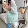 thumbnail image 3 of Bolso Hobo Plumón para Mujer Bolso Hombro Acolchado Gran Capacidad Bolso Compras (verde), 3 of 9