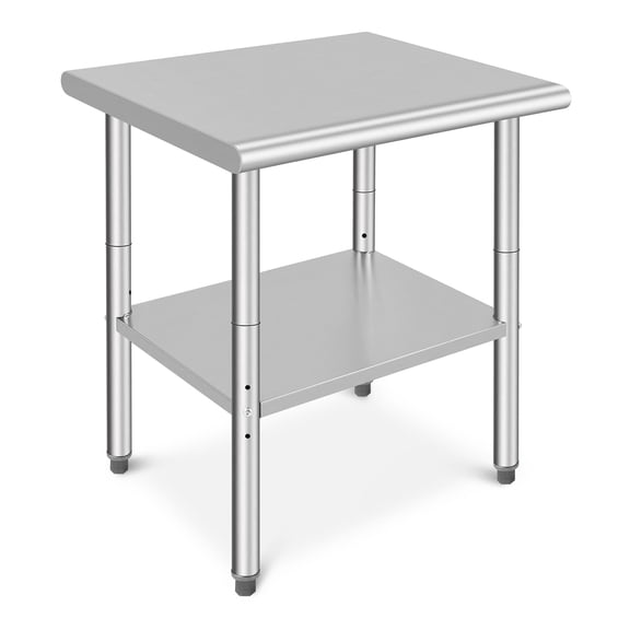EastVita Stainless Steel Prep Table, 30 x 24 Inches Kitchen Work Tables with Wheels, NSF Commercial Worktable for Restaurant and Home