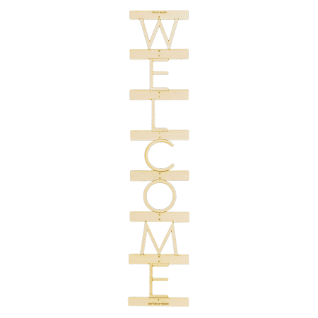 48 inch "Welcome" Board Wood Letter Set + Alignment Guides (Century Gothic, 1/8" Thick)