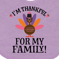 thumbnail image 4 of Inktastic Thanksgiving Girl Turkey Thankful for Family Girls Baby Bib, 4 of 4