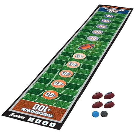 Franklin Sports Football Table Game - Indoor Football Mat Game For Kids And Adults - Includes 4 Football Pucks - 6 Foot Mat That Pucks Easily Slide On - Rolls Up For (Best Way To Store Board Games)