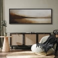 thumbnail image 4 of Large Framed Canvas Wall Art Neutral Brown Wabi Sabi Abstract Print for Modern Living Room Decoration - 60"x20" Black Framed, 4 of 8