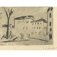 thumbnail image 2 of Ernst Ludwig Kirchner 14x12 Black Ornate Wood Framed Double Matted Museum Art Print Titled: Street Corner in Dresden (Strassenecke Dresden) (1909), 2 of 5