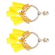 thumbnail image 1 of Pendientes de aleación Minnieouse con colgante de borla en forma de flor amarillo, 1 of 6