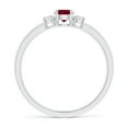 thumbnail image 2 of Angara Natural 0.34 Ct. Ruby with Diamond Classic Ring in Sterling Silver for Women (Ring Size: 8), 2 of 11