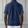 thumbnail image 4 of LTTVQM Mens Polo Shirts Short Sleeve Waffle Knit Casual Shirt Slim Fit 2026 Summer Fashion Golf Outdoor Shirts Navy L, 4 of 4