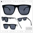 thumbnail image 2 of City Hipster Oversized Rectangle Horn Rim Retro Sunglasses All Black, 2 of 8