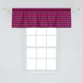 thumbnail image 2 of Ambesonne Teen Room Window Valance, Chevron Lines Curves, 42" x 18", Magenta and Black, 2 of 3