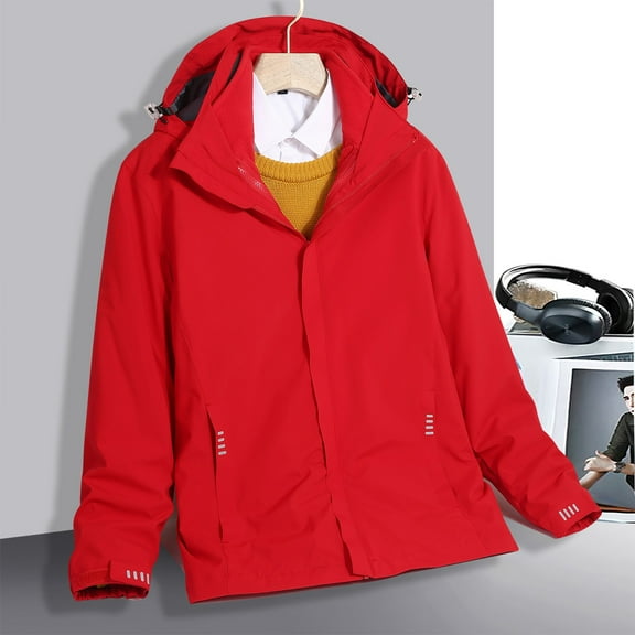 Turilly Lady Coats Winter Plus Size Jackets Winter Removable Sports Mountaineering Suit Outdoor Sprinting Suit Windproof Hooded Warm Coat