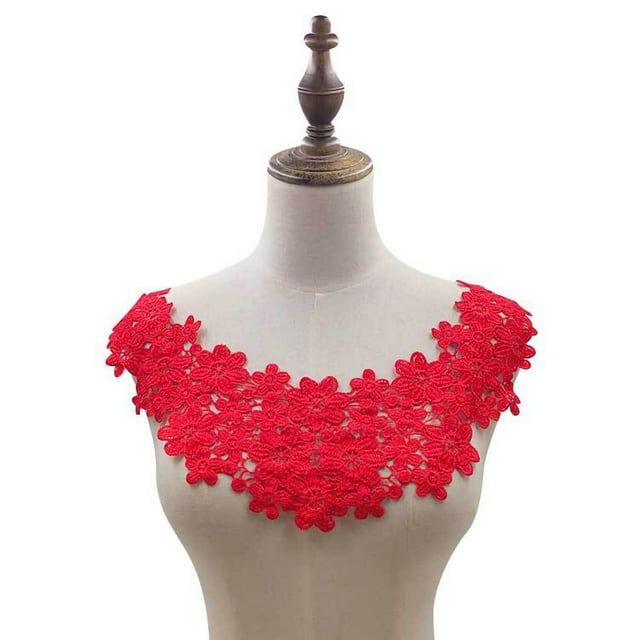 Trayknick Lace Neckline Hollow Design DIY Craft Embroidery Lace Hollow Neckline for Sewing DIY