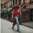 thumbnail image 6 of Bohohavn Women’s Reversible Super Soft Scarf Shawl - Long Thick Winter Wrap with Tassels - Soft, Warm, Double‑Sided for Fall/Winter Style, 6 of 7