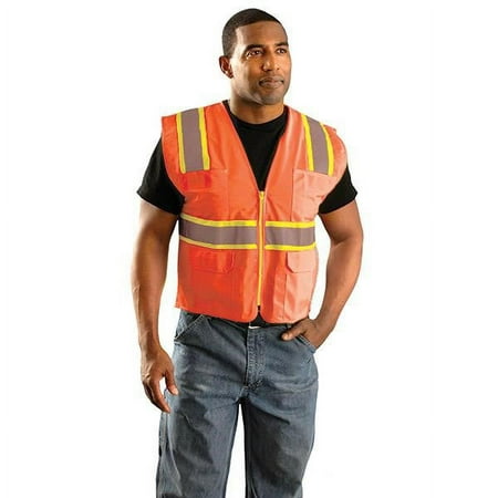 

OccuNomix Class 2 Classic Surveyor s Two-Tone Mesh Vest 2X-Large Orange (1 Unit)