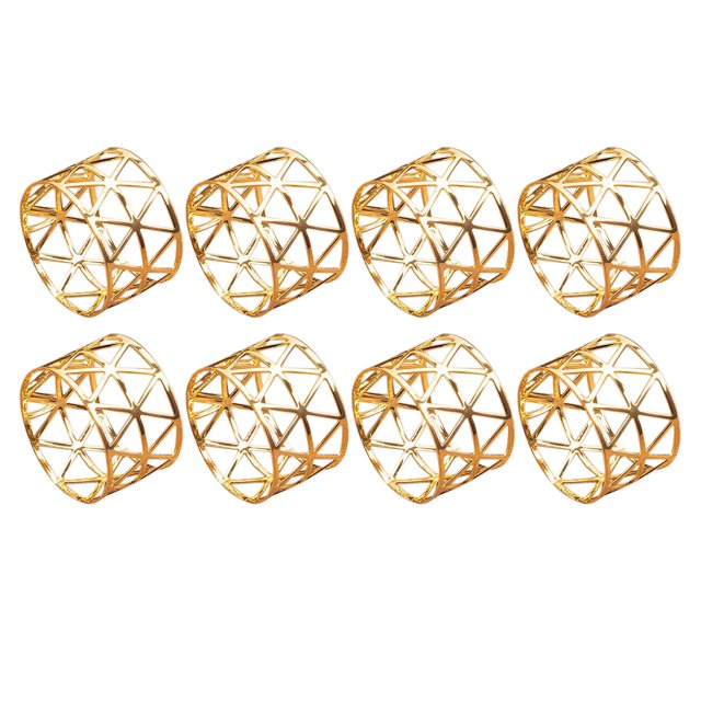 8 Pcs Porte-Serviettes Rond en Maille, Ensemble de Table Adapté pour Occasions Décontractées Ou Formelles et Fêtes de Mariage