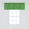 thumbnail image 2 of Ambesonne Entomology Valance Pack of 2, Ladybugs on a Meadow, 54"X18", Fern Green Dark Coral, 2 of 4