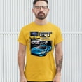 thumbnail image 3 of Tee Hunt Ford GT American Horse Power T-Shirt Sports Race Car Licensed Men's Tee, Yellow, 5X-Large, 3 of 5