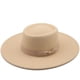 thumbnail image 5 of Sombrero de jazz de ala ancha de lana de otoño e invierno de 9,5 cm para hombres y mujeres, sombrero de fieltro negro con parte superior cóncava, 5 of 6