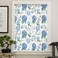 thumbnail image 4 of Blue Spring Floral Semi Sheer Curtains Drapes for Living Room, Bedroom, French Doors Window 45 Inches Long, Watercolor Botanical Elegant Rod Pocket Chiffon Curtain Drapery Voile Draperies Panel, 4 of 6