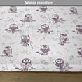 thumbnail image 6 of Ambesonne Animal Place Mats Set of 4, Owls on the Branch, Standard Size, Eggplant and White, 6 of 6