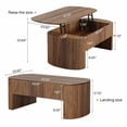thumbnail image 2 of Kadyn Coffee Table, Center Table, Tea Table,47" Lift Top Coffee Table, Wooden Coffee Table, Living Room Center Table, Brown, 2 of 5