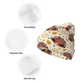 thumbnail image 3 of Pofeuu Fall Turkey Print Beanie Hat for Men Women Knit Winter Hat Warm Cuffed Skull Beanie Slouchy Soft Unisex, 3 of 6
