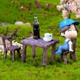 thumbnail image 3 of Flmtop 2/3Pcs Mini Table Chair DIY Craft Garden Landscape Flowers Plants Decor Ornament, 3 of 9