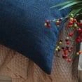 thumbnail image 4 of Phantoscope 18" x 18" Farmhouse, Rustic, Traditional Navy Texture Polyester Blend Throw Pillow , ( 2 Count), 4 of 6