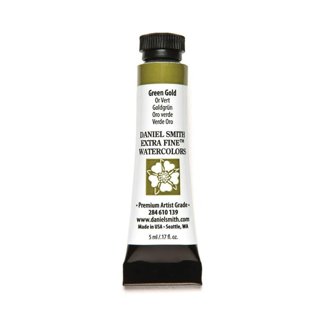 Pintura DANIEL SMITH Acuarela extrafina de 5 ml, color verde dorado