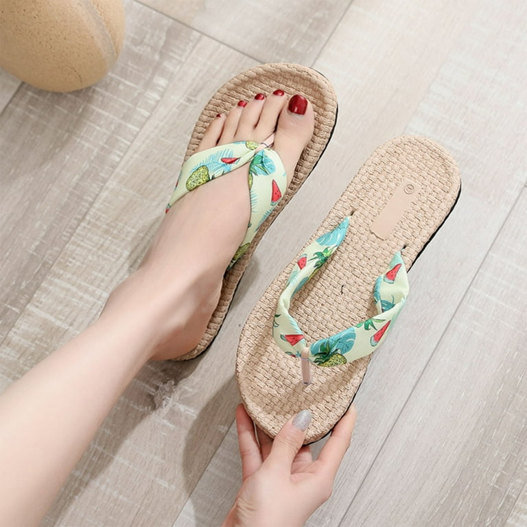 Aayomet Fashion Spring And Summer Women Slippers Flip Flops Fruit