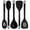 Black, variant on Silicone Kitchen Cooking Utensils Set, Heat Resistant 13inch Long Kitchen Gadgets, BPA Free Non Stick Rubber Cook Accessories For Food Prep, Frying, Serving, Basting