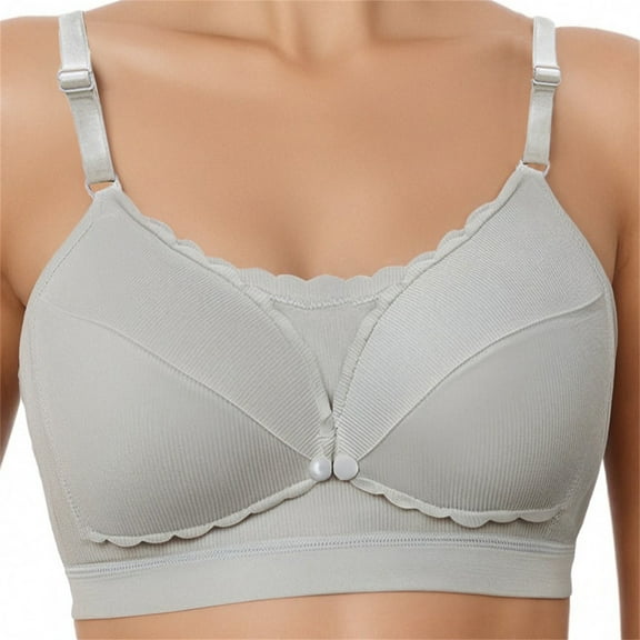 Delliss Women's Full Bust Seamless Nursing Trendy Maternity Bras Comfy Breathable Bralette