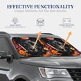 thumbnail image 4 of Saiise Colorful Floral Black Dog for Foldable Car Sun Shades (2-Pack) Offer Sun Protection with an Easy-fold Design for Convenient Windshield Shading-Large, 4 of 6