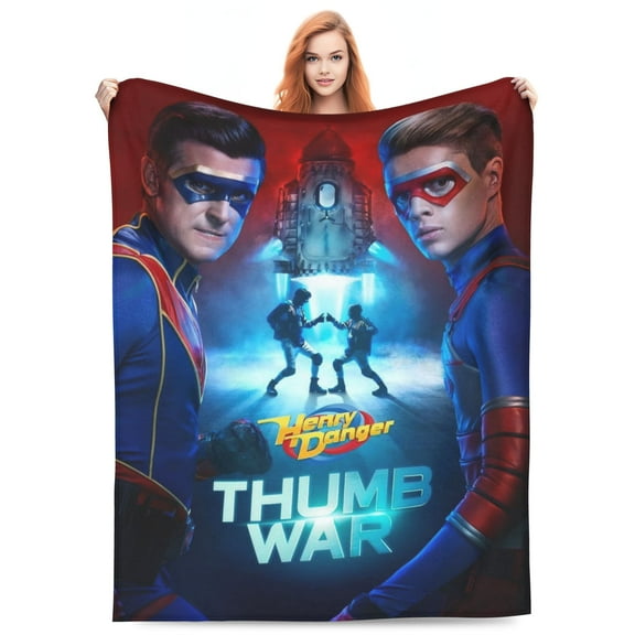 Henry Danger Bed Blanket Super Soft Fleece Throw Blanket Lightweight Warm Cozy Cartoon Blankets Gifts for Kids Adults 40"x30"