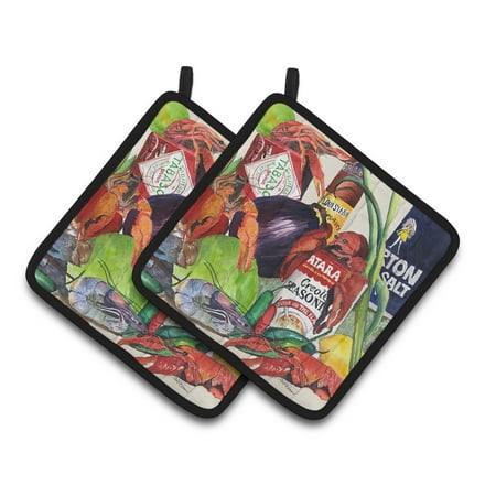 

Carolines Treasures 8540-2PTHD Louisiana Spices Pair of Pot Holders 7.5HX7.5W multicolor