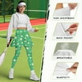 thumbnail image 7 of SCRAWLGOD Golf Clubs Balls Green Women's Leggings with Skirt Moisture-Wicking Sporty Skorts Leggings Comfortable Stretchy Golf Skirt With Leggings for Tennis Athletics, 3XL, 7 of 7