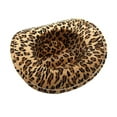 thumbnail image 6 of ROZYARD Elegant Roll Brims Top Hat with Leopard Pattern Wide Brims Hat for Party, 6 of 14