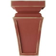 thumbnail image 3 of Ekena Millwork 3 1/2"W x 3 3/4"D x 6"H Mini Nevio Wood Vintage Decor Corbel, Salvage Red, 3 of 6