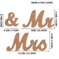 thumbnail image 2 of Letrero «Mr & Mrs» de estilo Viopvery para decoración de boda, oro rosa, 2 of 7