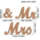 thumbnail image 2 of Letrero «Mr & Mrs» de estilo Viopvery para decoración de boda, oro rosa, 2 of 7