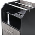 thumbnail image 6 of Glass Glow Pedicure Trolley Black/Dark Gray Cart for Nail Salon Furniture & Equipment, 6 of 7