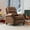 Brown, variant on Bonzy Home Pushback Recliner Chair Leather Recliner Chair Push Back Armchair - Studded Accent Sofa for Living Room 350lbs Capacity,Brown