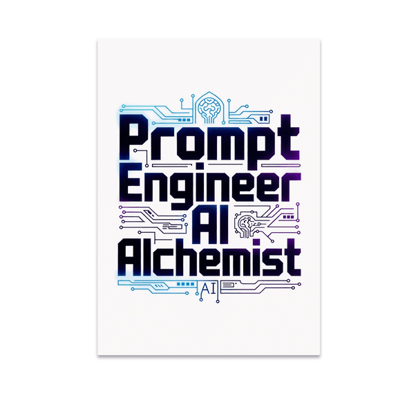 Prompt Engineer AI Alchemist Poster - Tech Career Enthusiast - 13x19 Poster Print