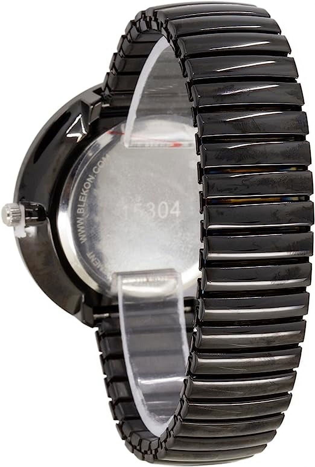 Blekon Collections Women’s Super Large Face Watch – Stretch Band, Luminous Hands & Numbers, Japanese PC21J Movement