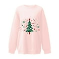 thumbnail image 4 of Futezty Christmas Sweatshirts for Women Novelty Funny Santa Xmas Tree Graphic Pullover Tops Loose Casual Fleece Shirts, 4 of 4
