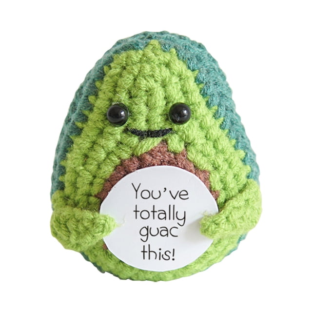 Mini muñecas inspiradoras con tarjeta positiva, regalos de cumpleaños para amigos (aguacate)
