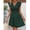 Dark Green, variant on Dark Green Eyelet Lace V-Neck Short Sleeve A-Line Mini Dress
