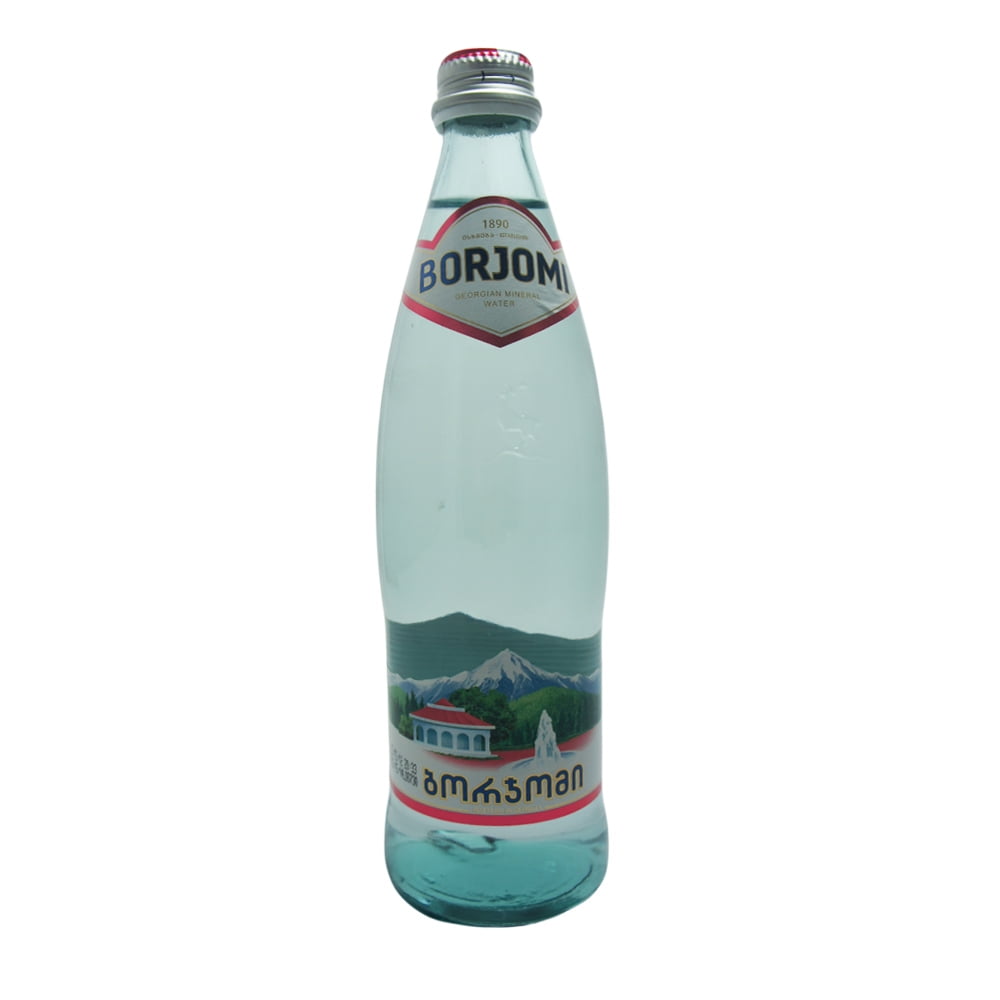 Borjomi Mineral Water 0.5L GLASS BOTTLE. Pack of 5. Includes Our Exclusive HolanDeli... by